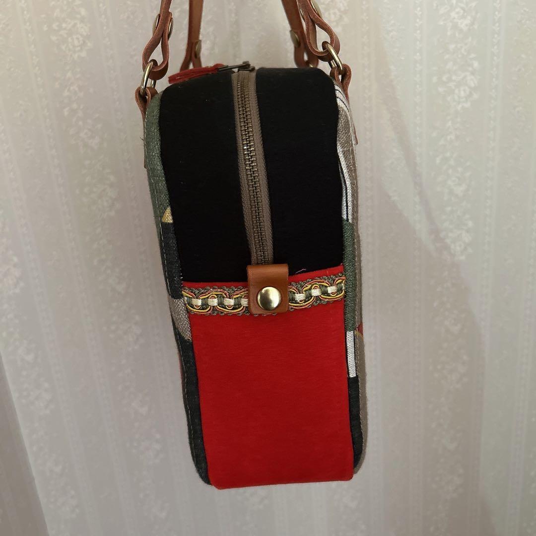 美品　アトリエクルツ　スクエアボストンバッグ