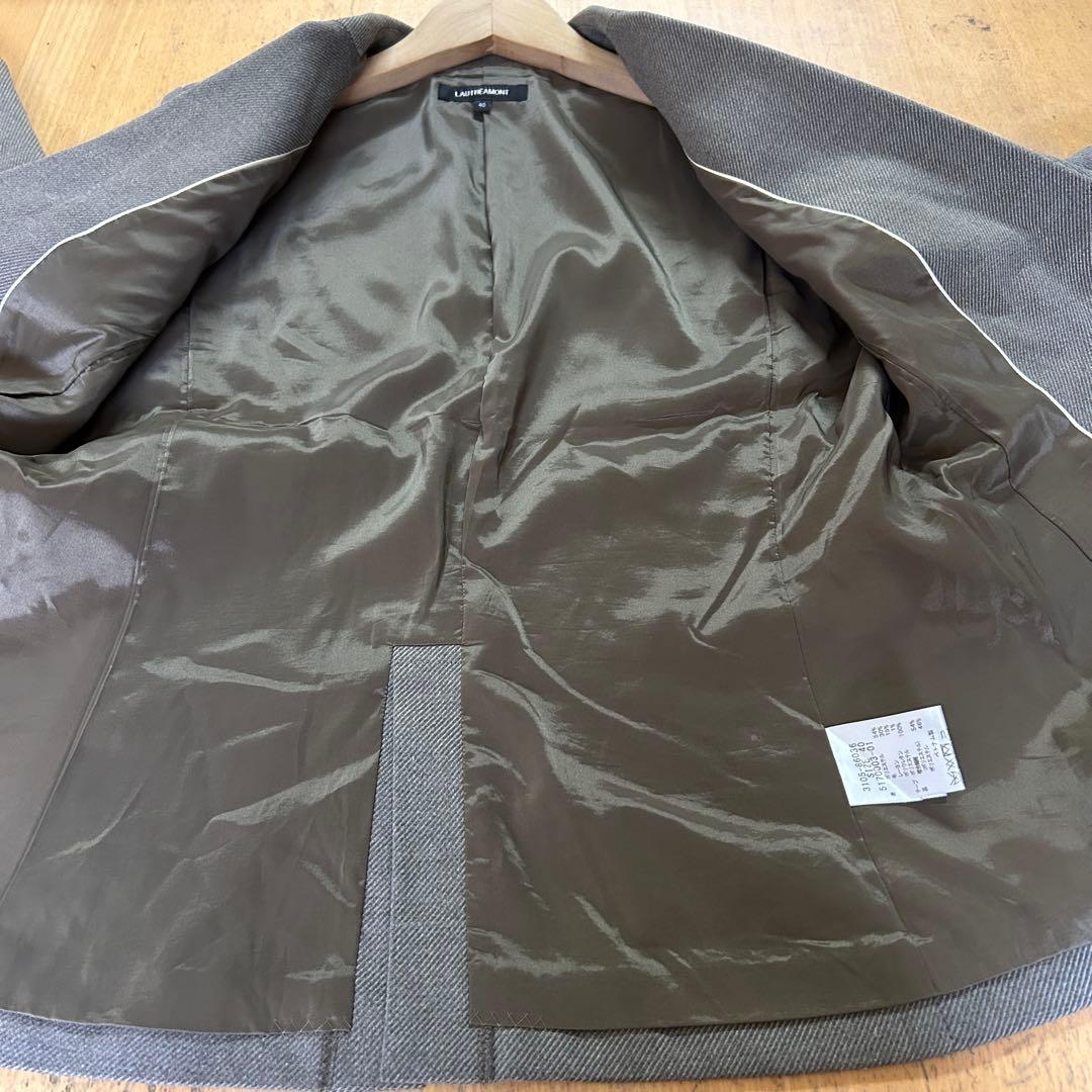 LAUTREAMONT 冬物　ストレッチテーパードパンツスーツ　Lサイズ