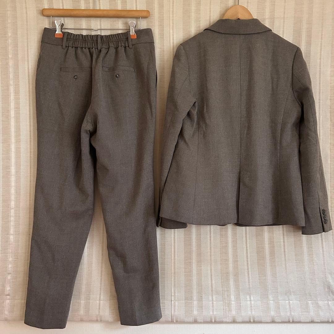 LAUTREAMONT 冬物　ストレッチテーパードパンツスーツ　Lサイズ