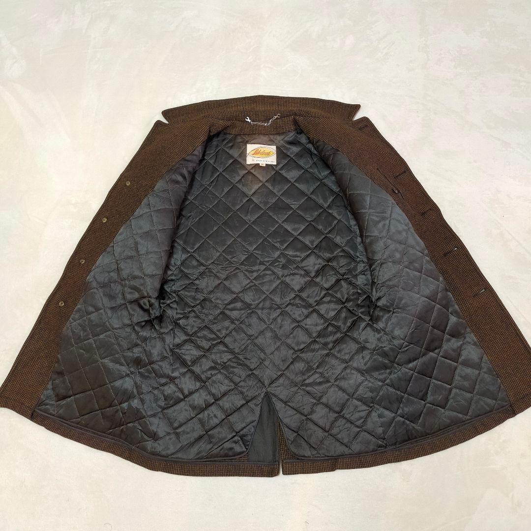 60S　USA製　Lakeland　ヴィンテージ　千鳥格子柄　ステンカラーコート