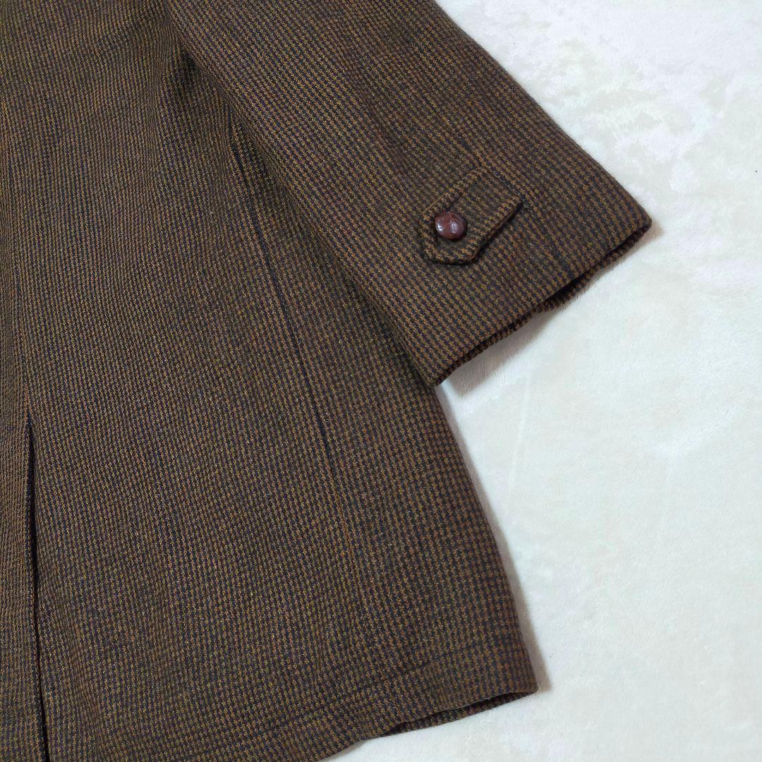 60S　USA製　Lakeland　ヴィンテージ　千鳥格子柄　ステンカラーコート
