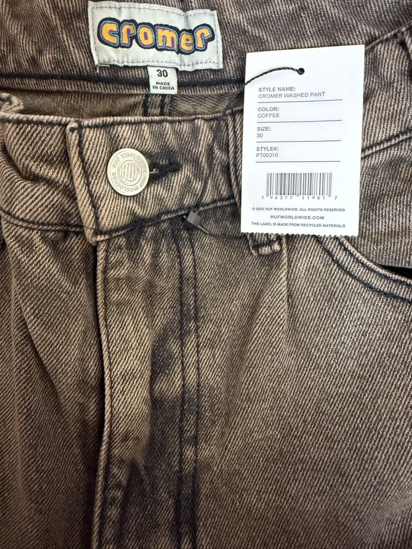 パンツ HUF CROMER WASHED PANT