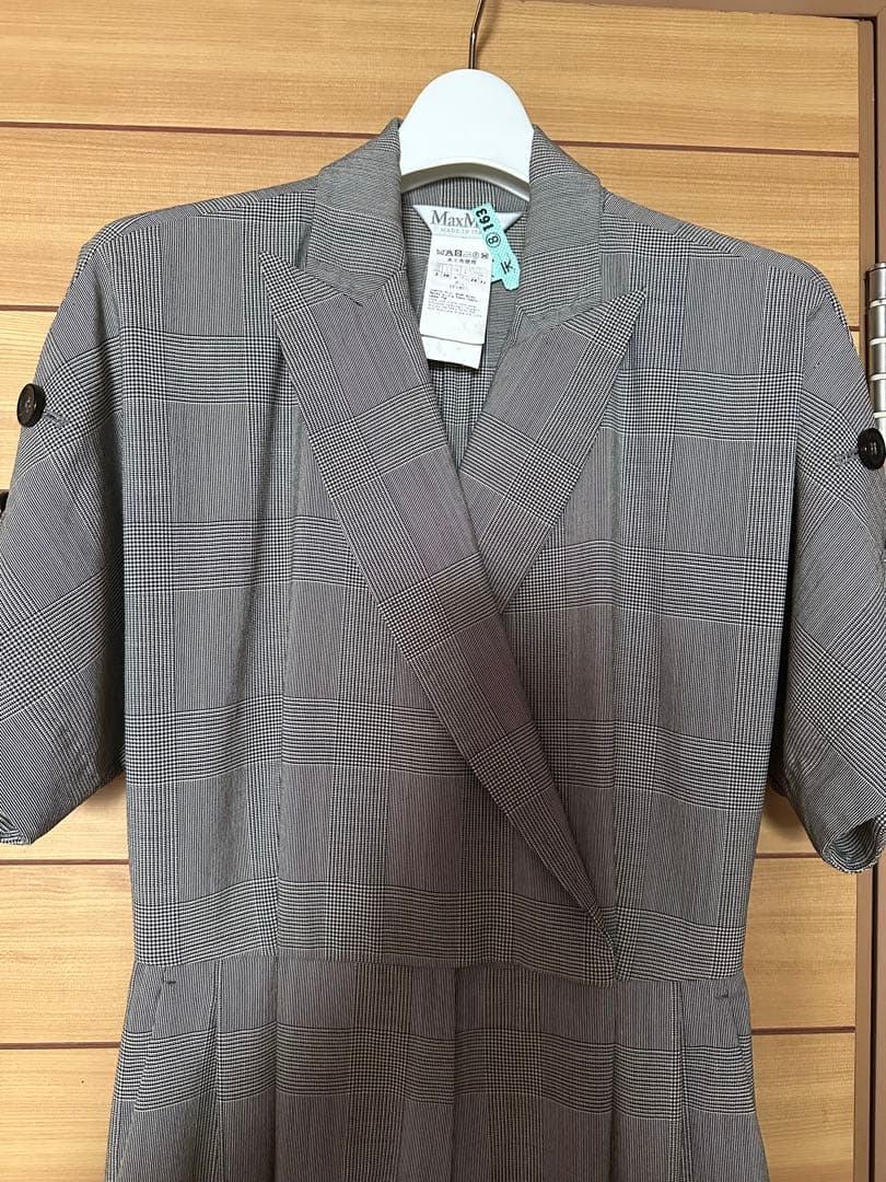 滝沢眞規子着　MaxMara チェック柄　オールインワン 36サイズ　タキマキ