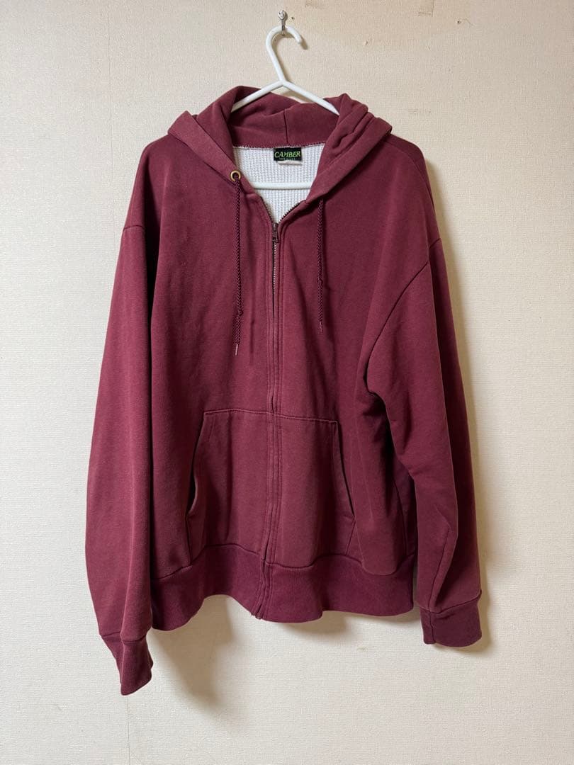 最終価格！キャンバー CAMBERバーガンディ フルジップパーカーXL