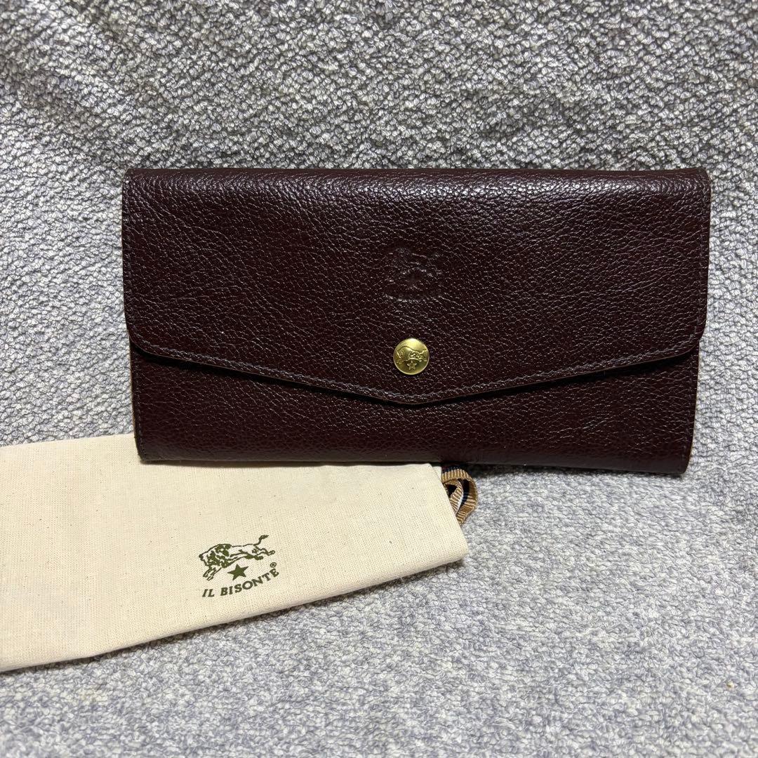 【極美品】イルビゾンテ　ロングウォレット　長財布　シボ革