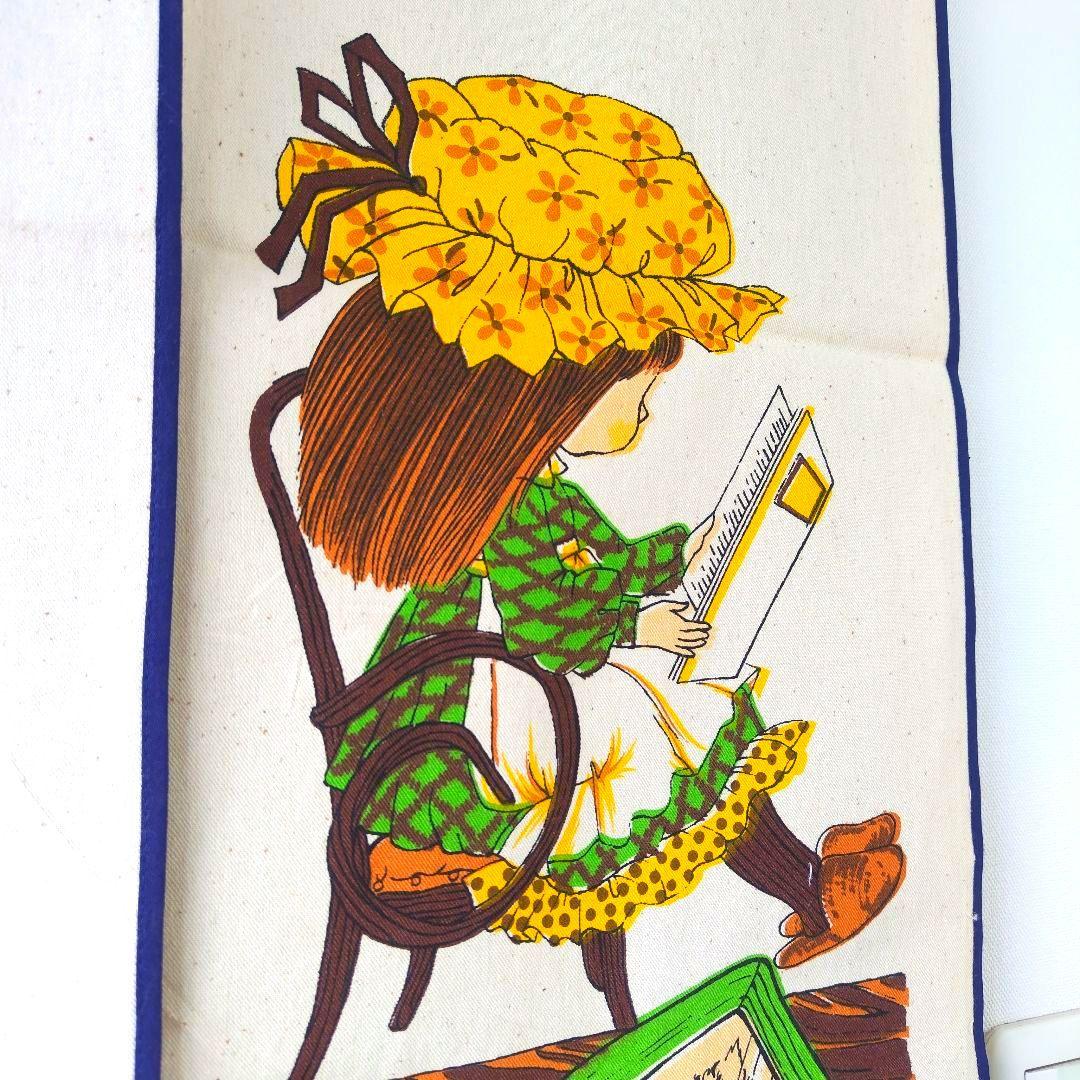 未使用極美品です！昭和レトロ当時物 コットンのれん メルヘンイラスト