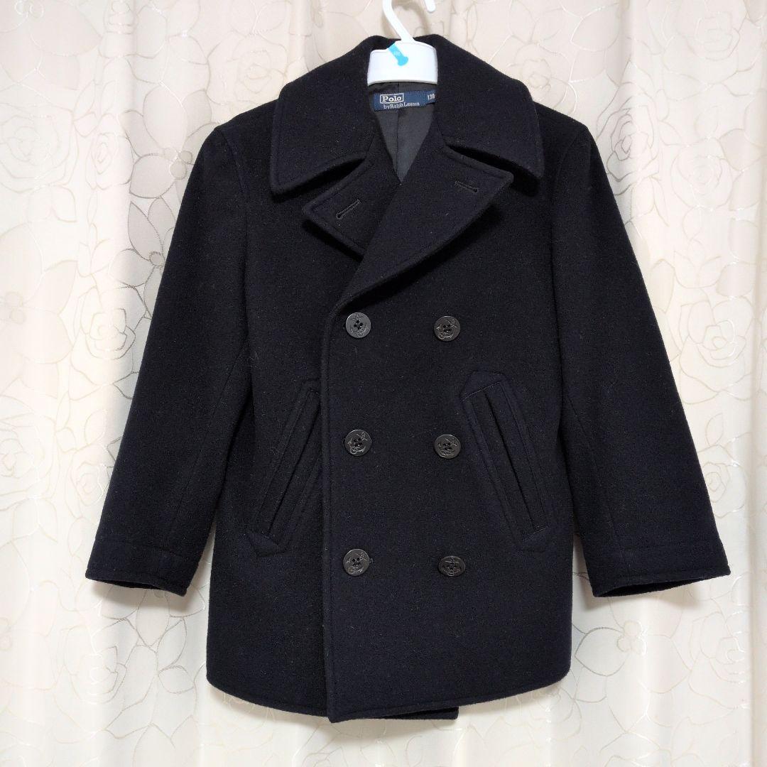 美品　ポロラルフローレン　Pコート　ネイビー　紺　130㎝