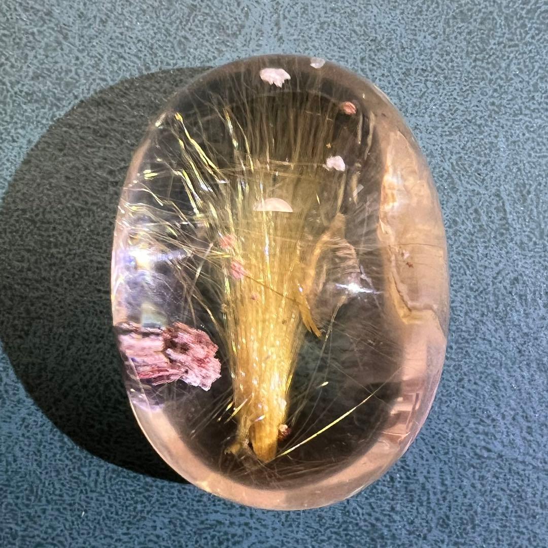 天然石 ゴールデンルチル × ピンクガーデンクォーツ