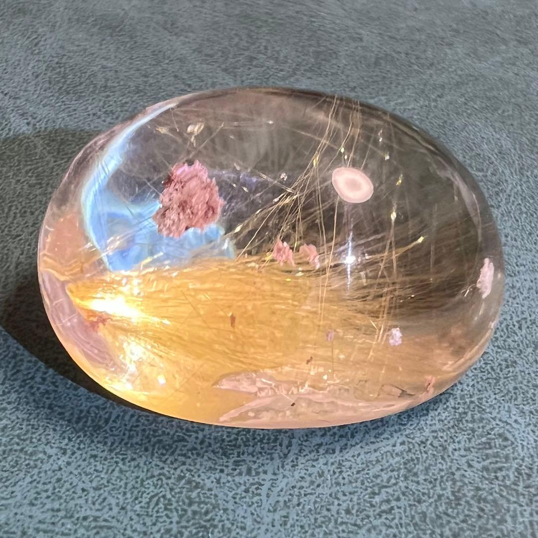 天然石 ゴールデンルチル × ピンクガーデンクォーツ