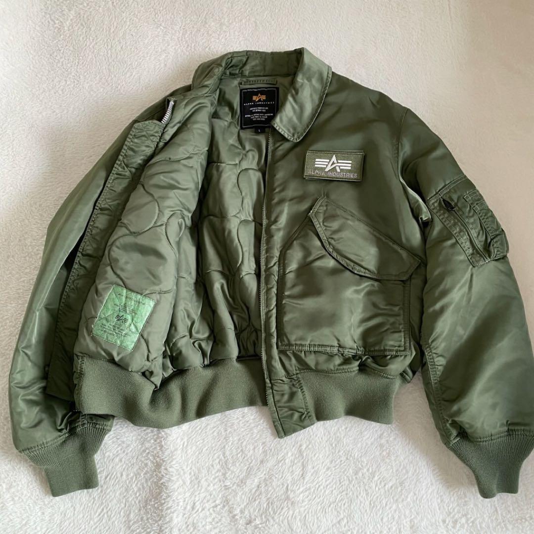 美品ALPHA INDUSTRIES CWU-45 短丈　ボンバージャケット　L