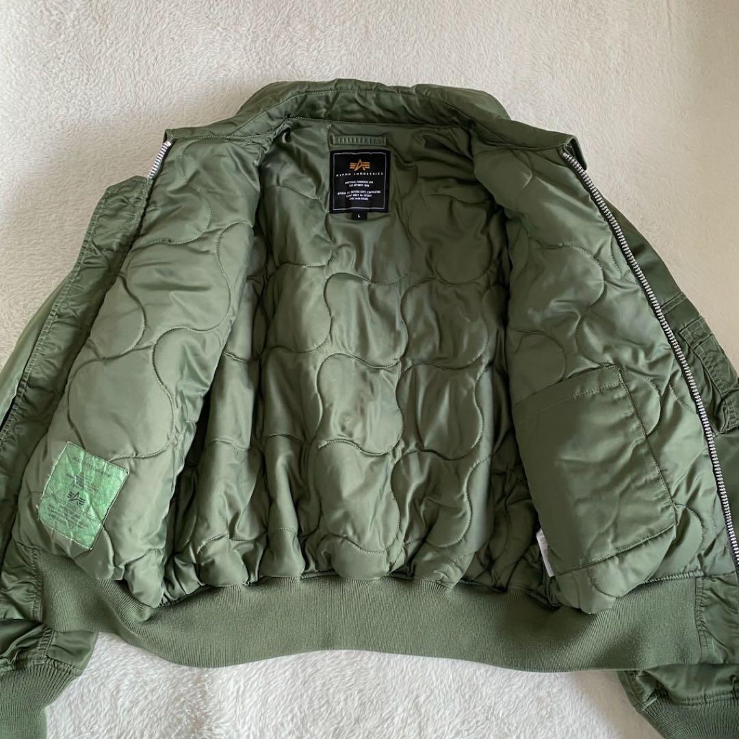 美品ALPHA INDUSTRIES CWU-45 短丈　ボンバージャケット　L