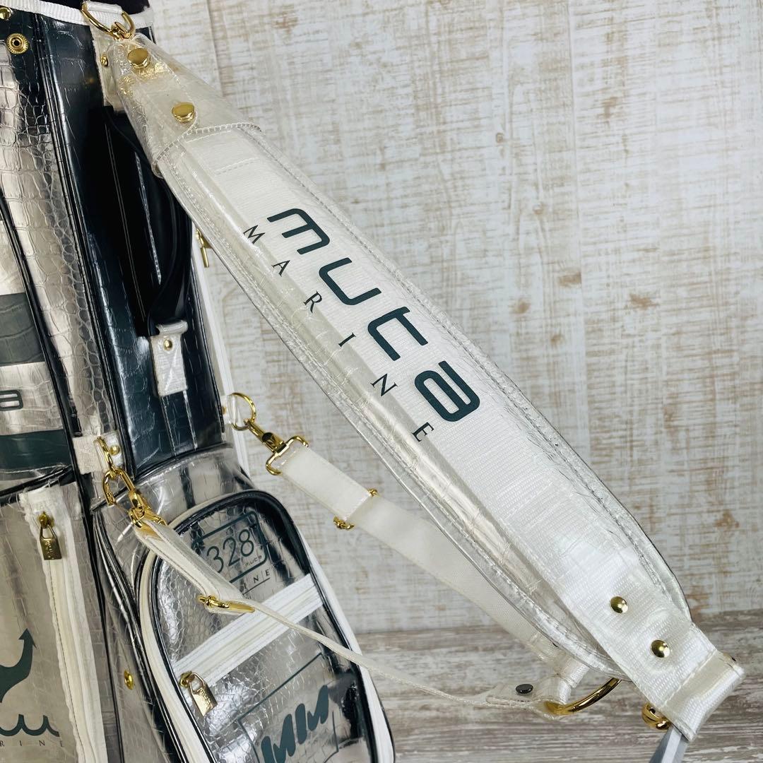 Muta Marineムータマリン　エンボスクロコ クリアスタンドキャディバッグ