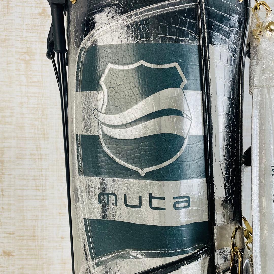 Muta Marineムータマリン　エンボスクロコ クリアスタンドキャディバッグ