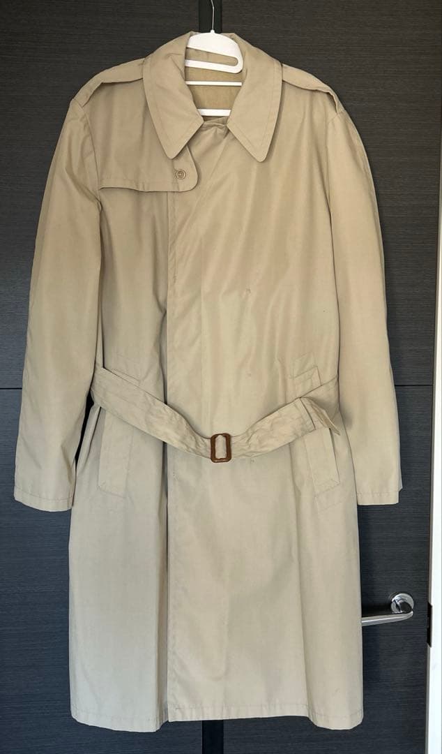 マルタンマルジェラ　メンズトレンチコート　スプリングコート　ベージュ　比翼仕立