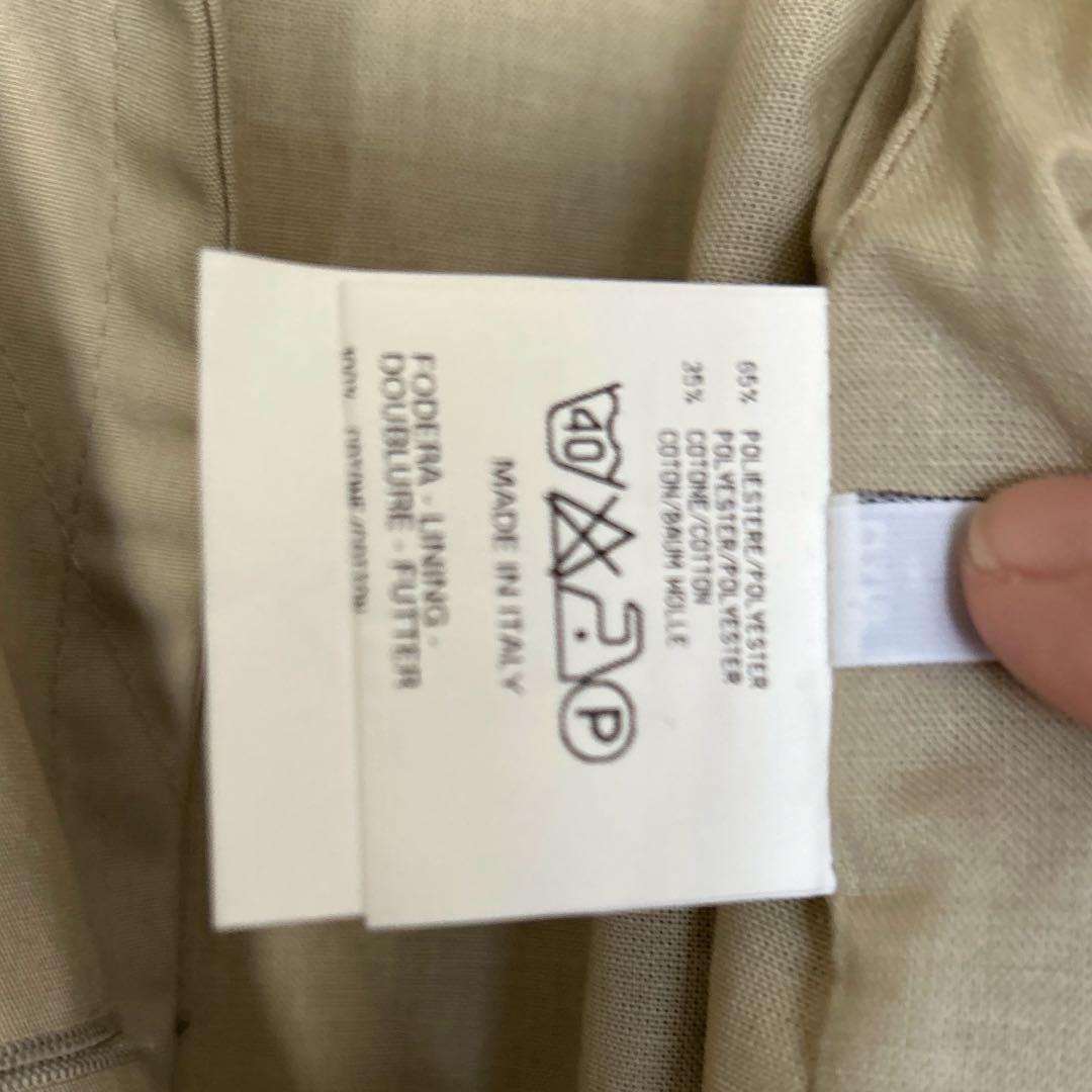 マルタンマルジェラ　メンズトレンチコート　スプリングコート　ベージュ　比翼仕立