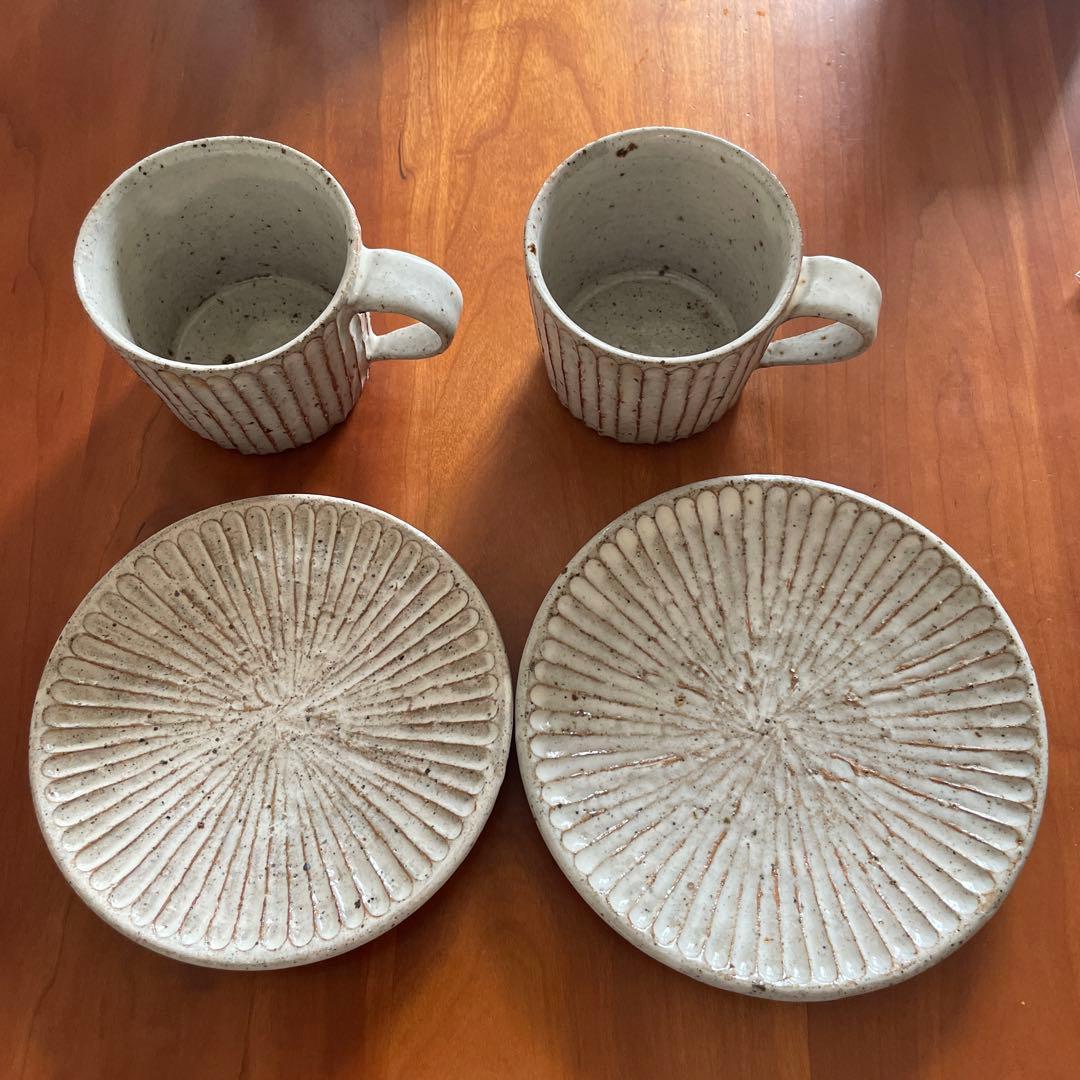 山田雅子　陶芸作家　しのぎ　4点セット