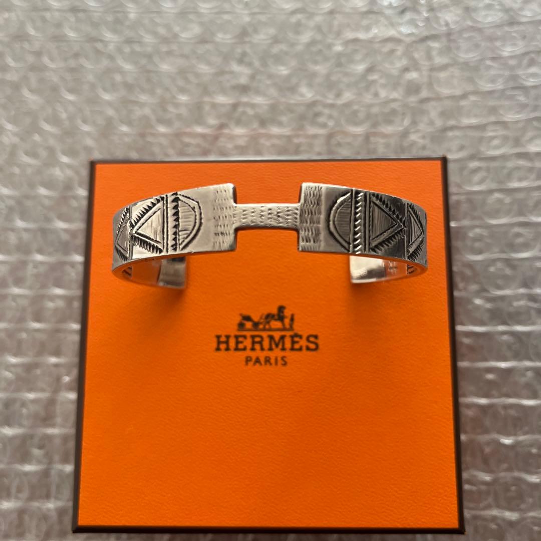 HERMES シルバーバングル T4