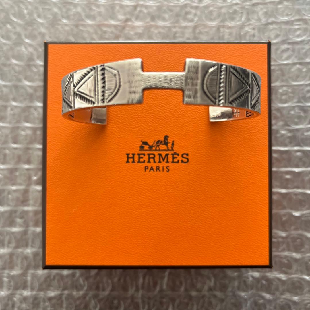 HERMES シルバーバングル T4