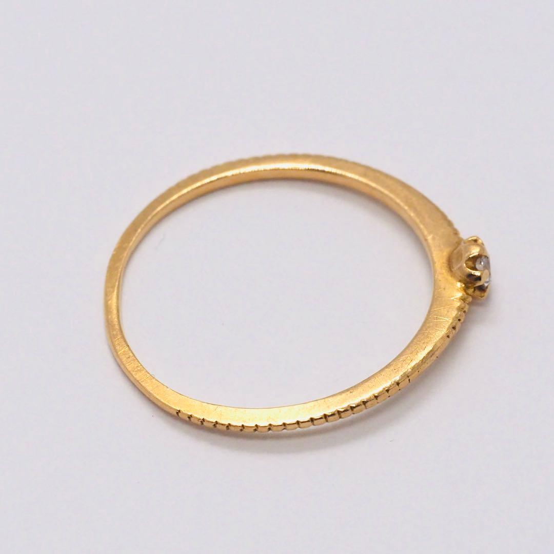 【ete】K18YG D0.03ct リング