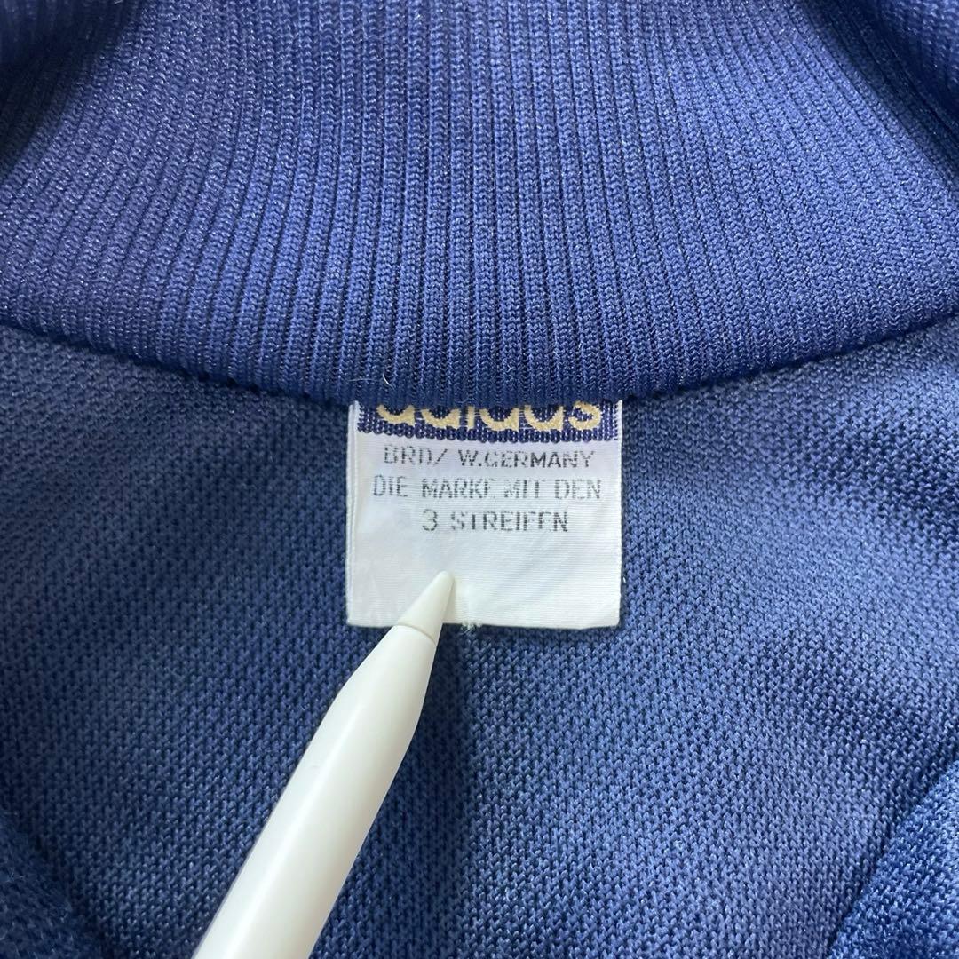 アディダス ネイビー 西ドイツ製 トレフォイル 刺繍 トラックジャケット