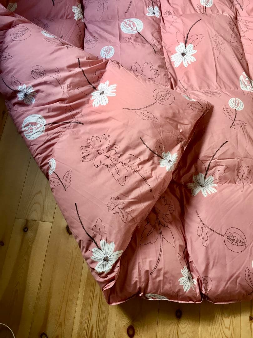 冬用 新品【シビラ】羽毛布団（190×210）ダブル（リブレ）ピンク