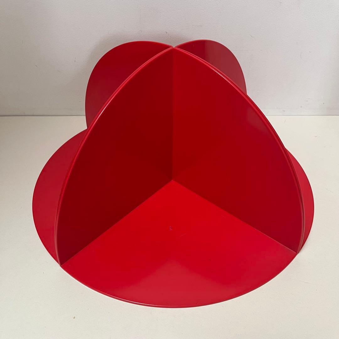 カルテルブックエンド、 ジオット・ストッピーノ、 イタリアモダン プラスチック赤