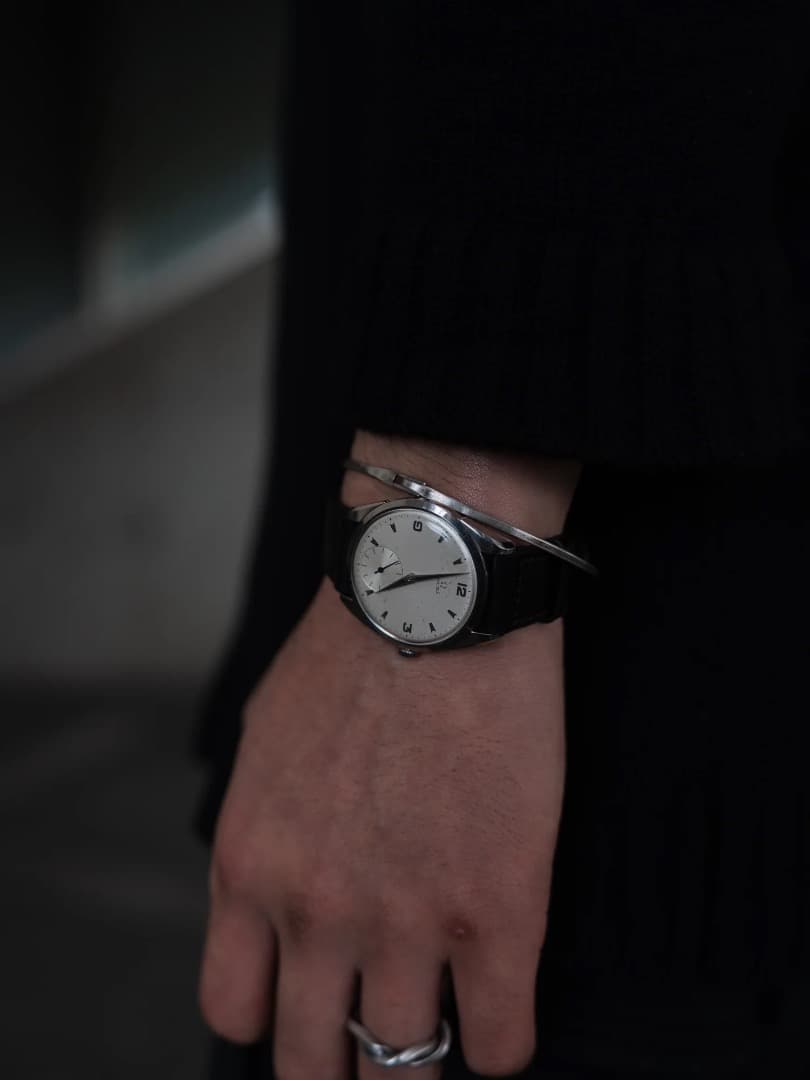 Silver Hook Bangle narrow バングル　PRY シュウト