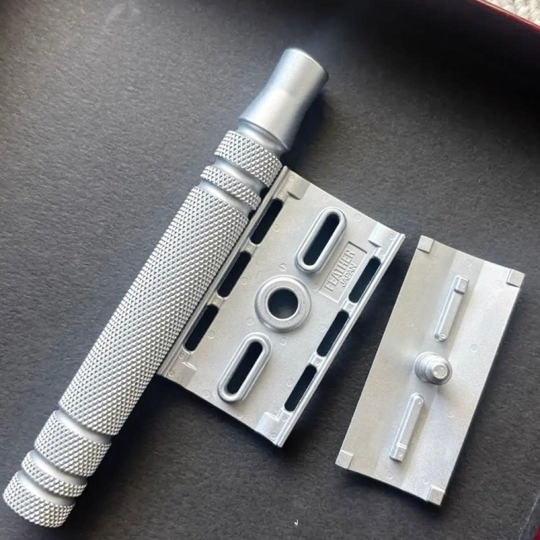 フェザー特撰 両刃カミソリ本体 オールステンレス クローズドコム AS-D2