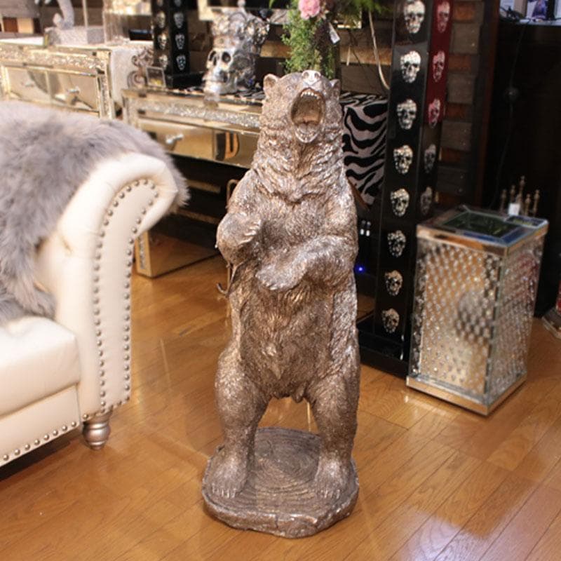 スタンディングベア 置物 熊 大型インテリアオブジェ 143-138-020