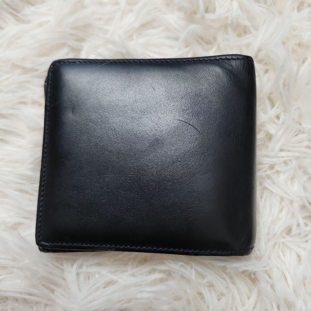 【希少】訳あり　ロエベ　LOEWE アナグラム　二つ折り財布　レザー ブラック