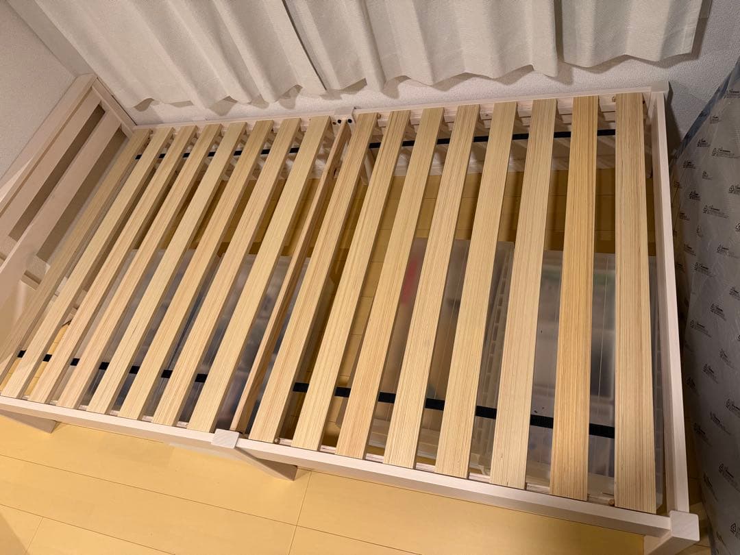 購入前コメント必須 ニトリ　頑丈すのこベッド セミダブル ウォッシュホワイト