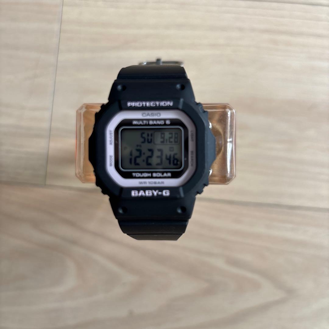 BABY-G ベビーG 電波ソーラー スクエア 黒 ピンク カシオ 腕時計