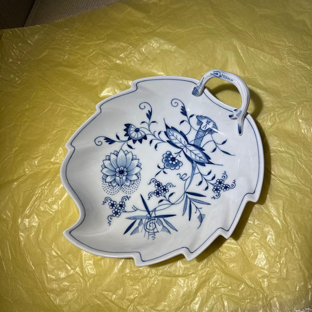 マイセン　ブルーオニオン　リーフディッシュ