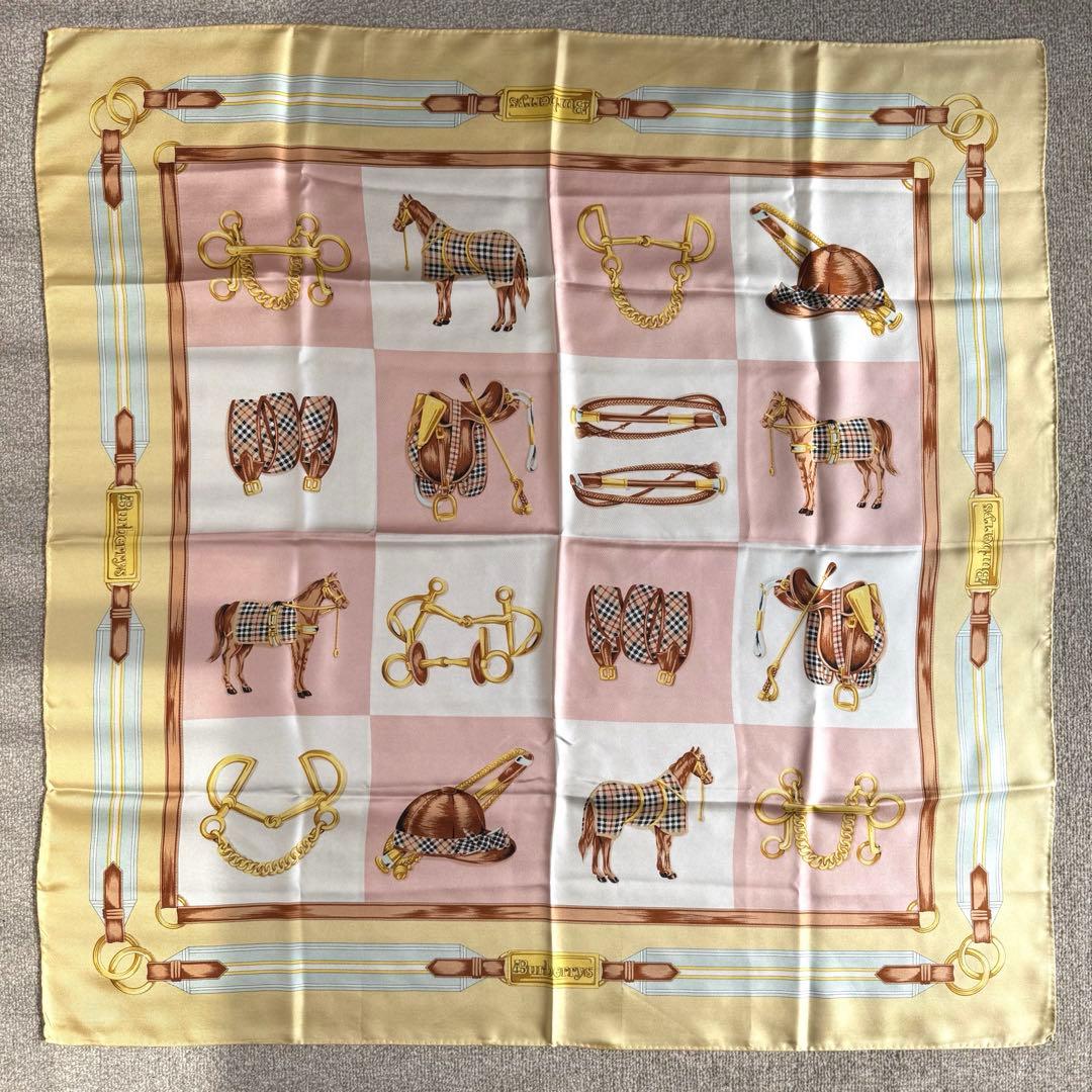 Burberry バーバリー シルク スカーフ 馬柄 ヴィンテージ 大判