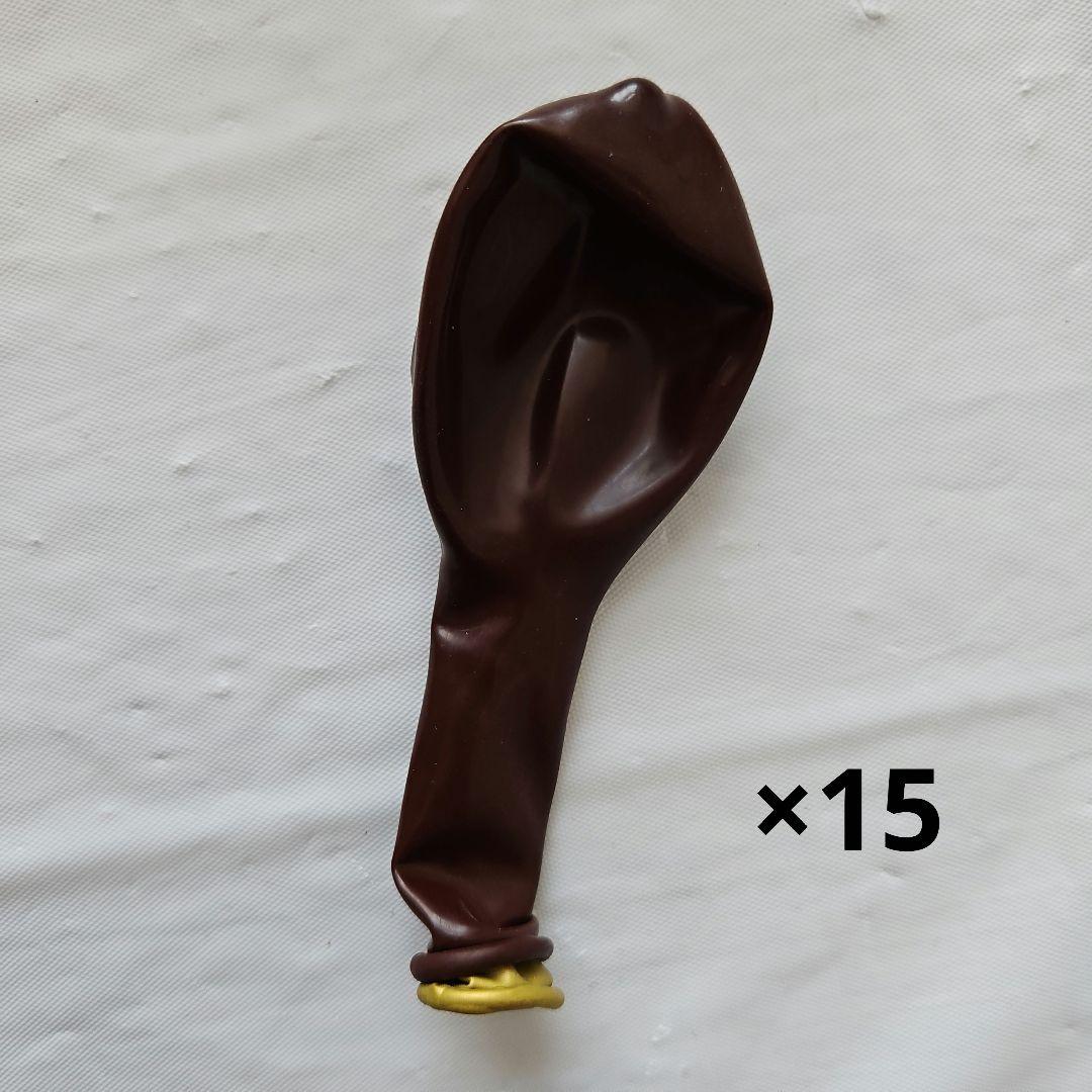 大容量 バルーン 風船 35個 ひも付き 白 ブラウン 茶色