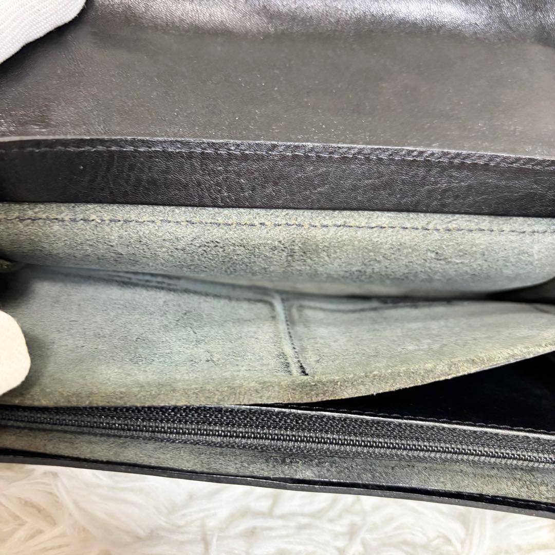 状態良✨付属品有り　イルビゾンテ　ロングウォレット　長財布　レザー　金ボタン　黒