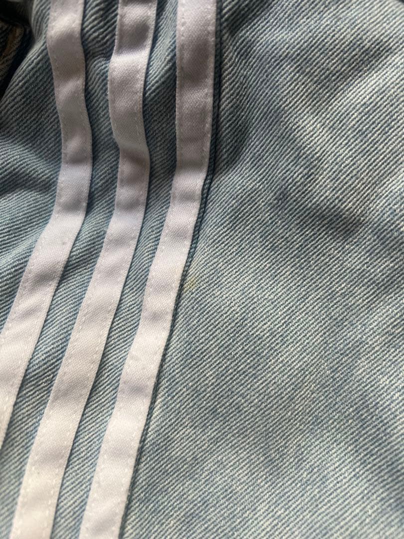 ADIDAS ADILENIUM DENIM ライトブルー デニムカーゴパンツ