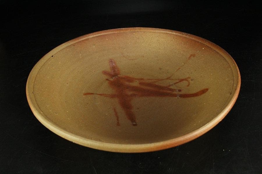 古美術 金重陶陽作 備前 皿 共箱 美品(K-YC568)