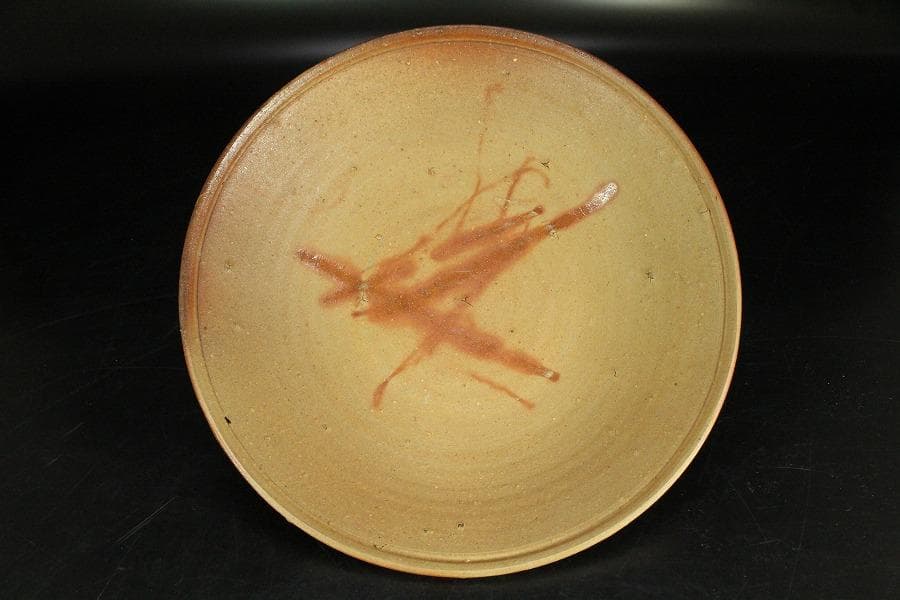 古美術 金重陶陽作 備前 皿 共箱 美品(K-YC568)