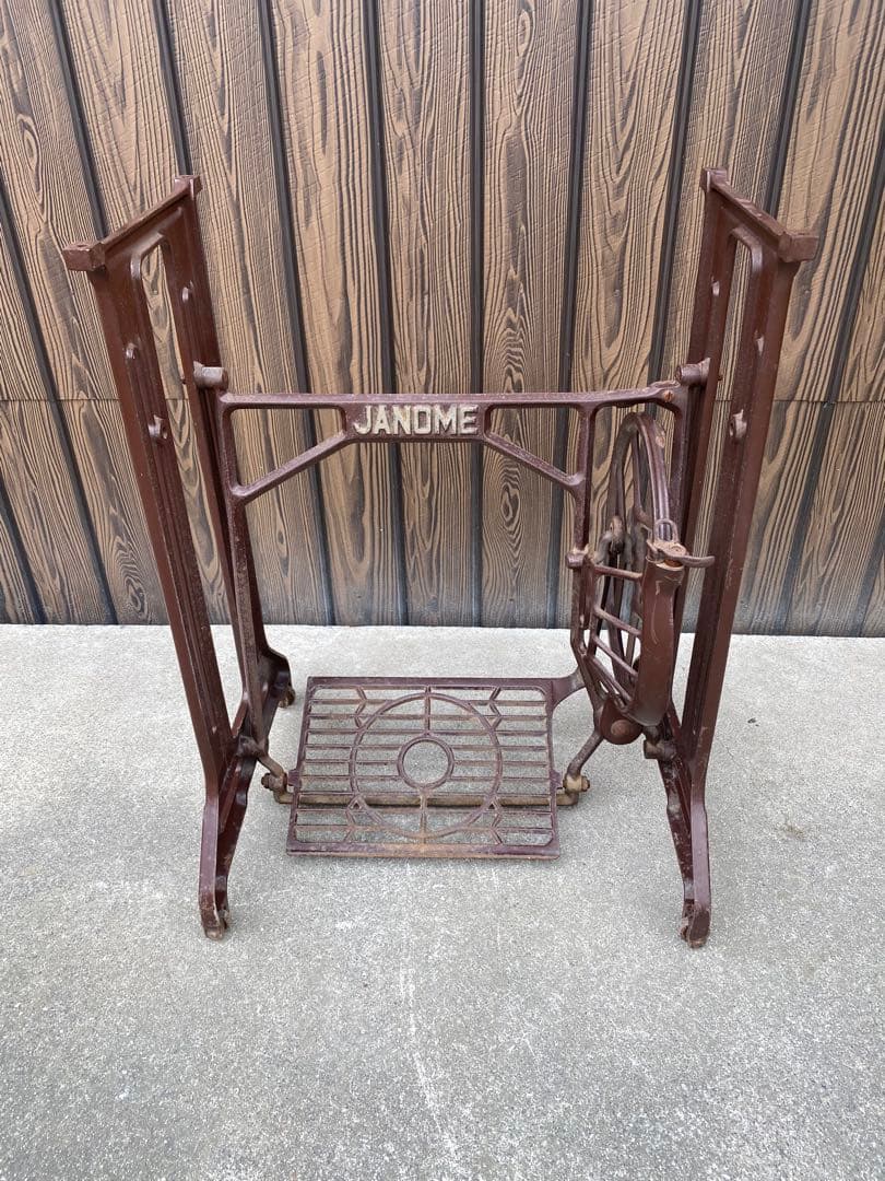 JANOME ジャノメ　足踏みミシン脚　レトロ　テーブル脚　アンティーク