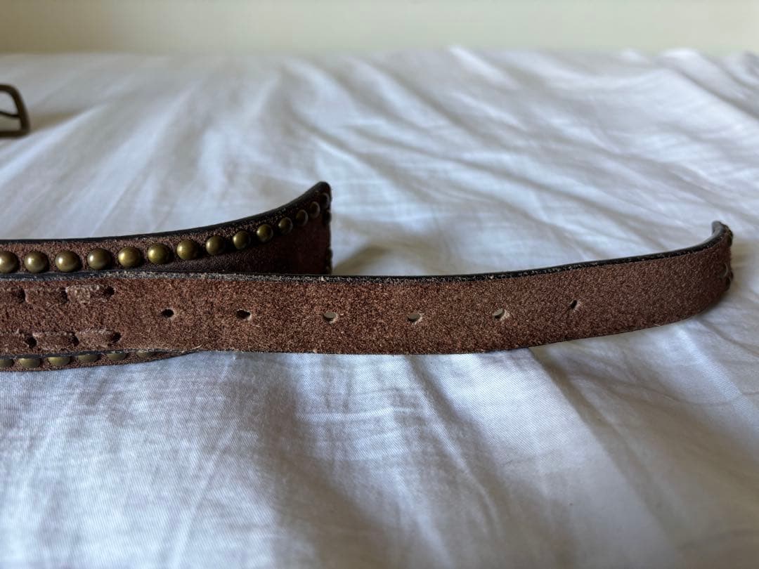 Numbernine 宮下期スタッズスエードレザーベルト ナンバーナイン