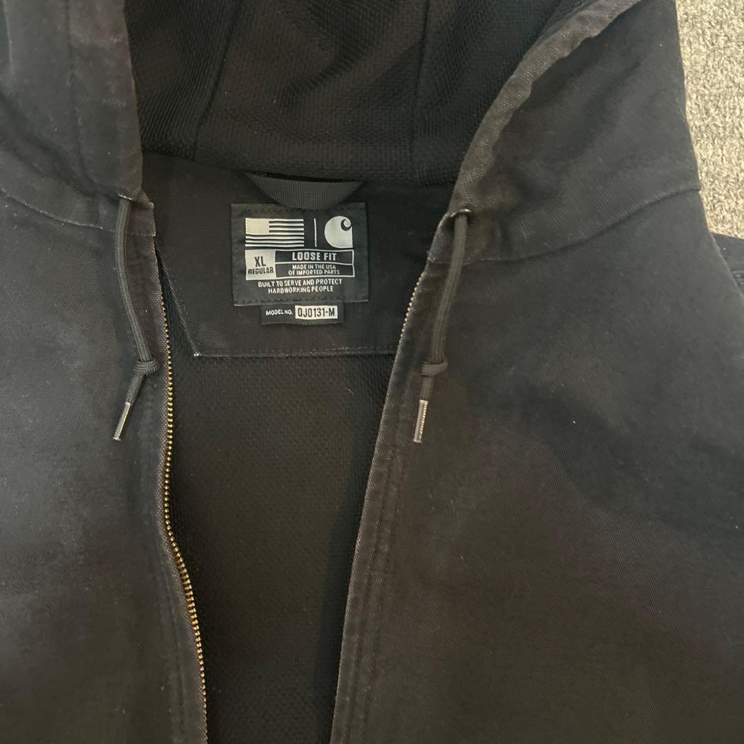 Carhartt 黒 フード付きアクティブジャケット