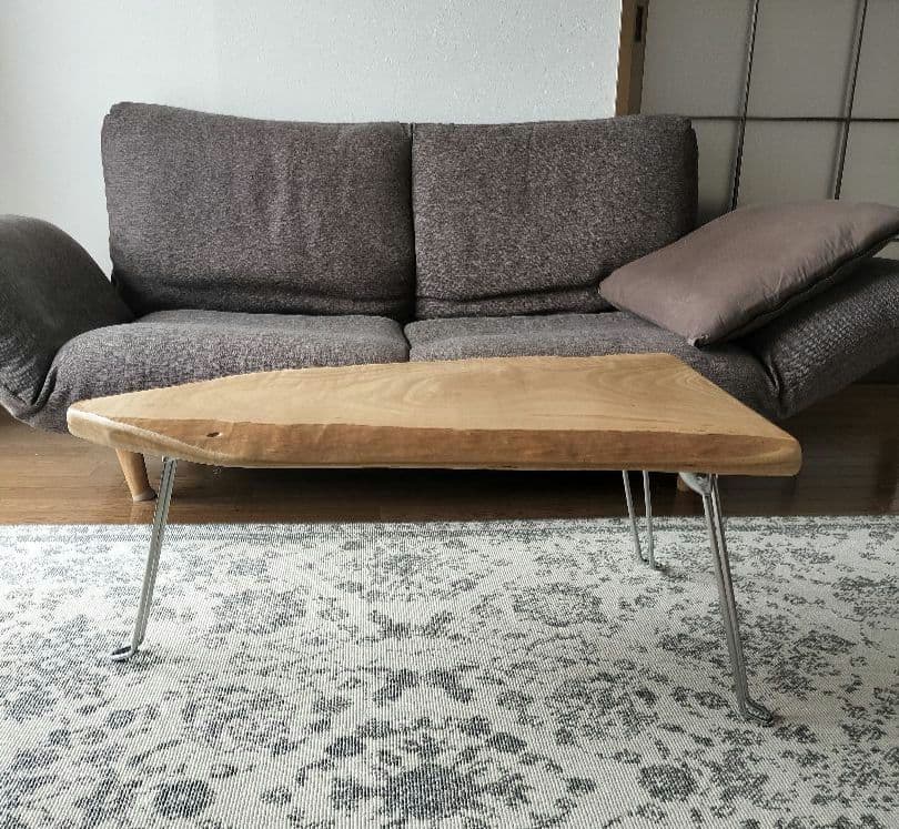 センダンの木製ローテーブル 1枚板