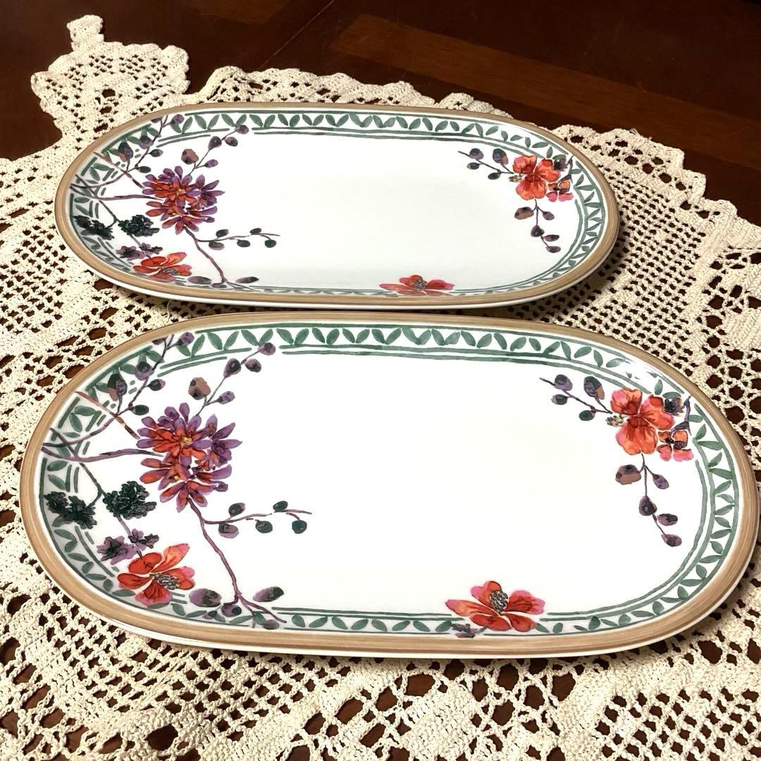 希少 Villeroy & Boch オーバルプレート ペアセット
