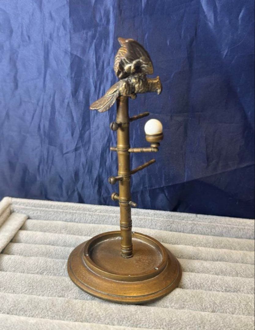 日曜日セール❗️フランス　アンティーク　真鍮？アクセサリースタンド　現状