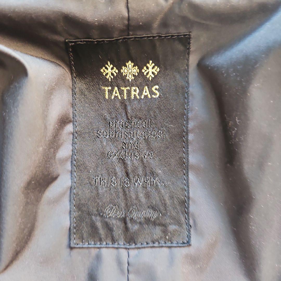 ☆TATRAS☆ブラックショール襟ロングダウンコート☆美ライン☆