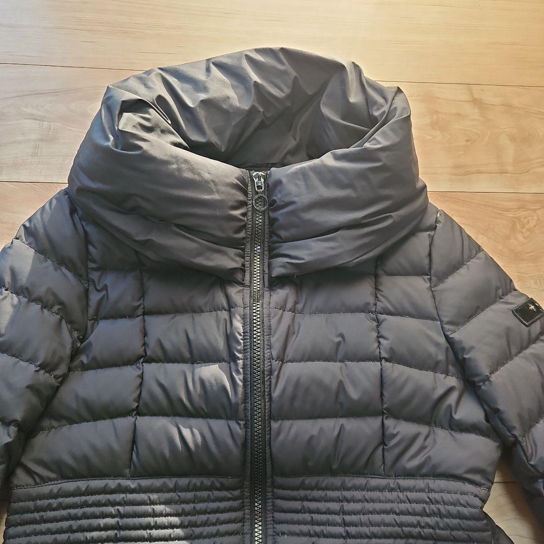 ☆TATRAS☆ブラックショール襟ロングダウンコート☆美ライン☆