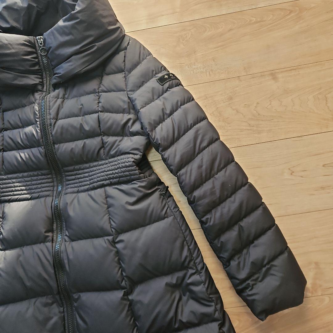 ☆TATRAS☆ブラックショール襟ロングダウンコート☆美ライン☆