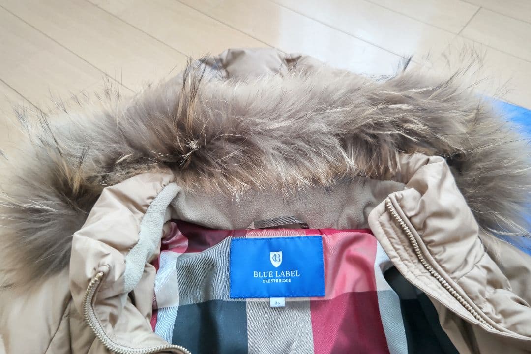 まめのきさま専用☆ブルーレーベルクレストブリッジ☆ファ付ショートダウンコート36