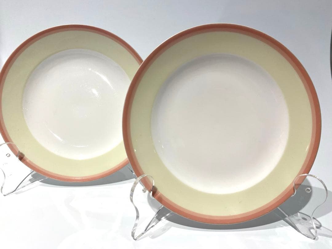 オールド大倉(大倉陶園) 色蒔デザート皿 2枚セット